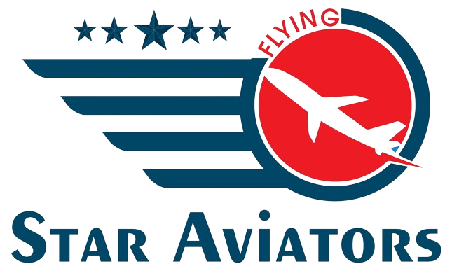 Flying star aviator logo