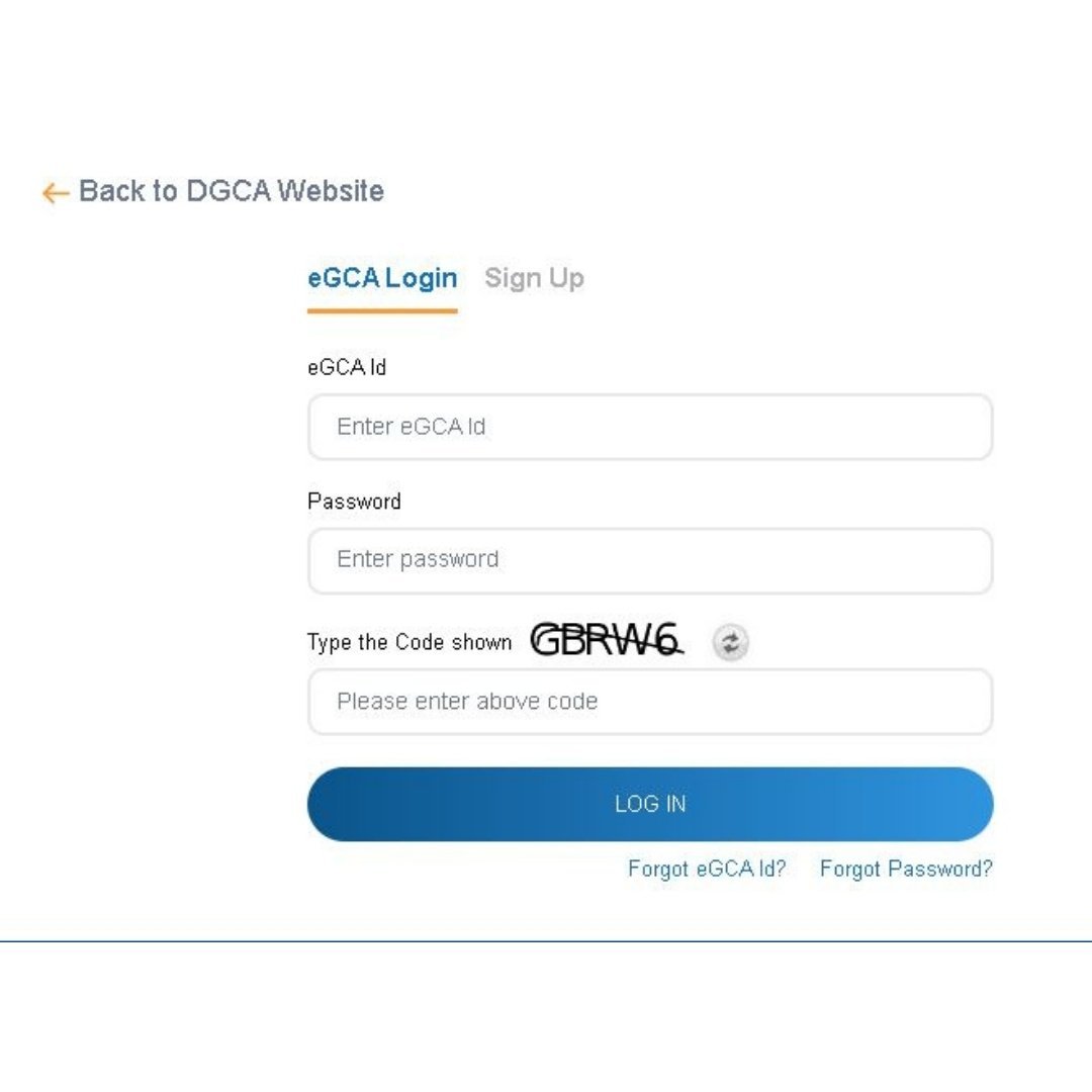 eGCA Login Portal